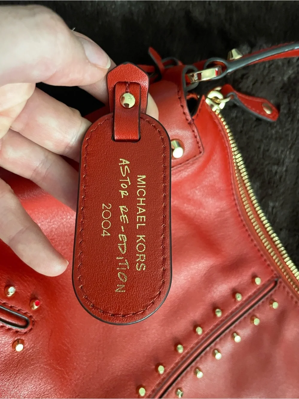 Michael Kors Astor Studded Shoulder Bag